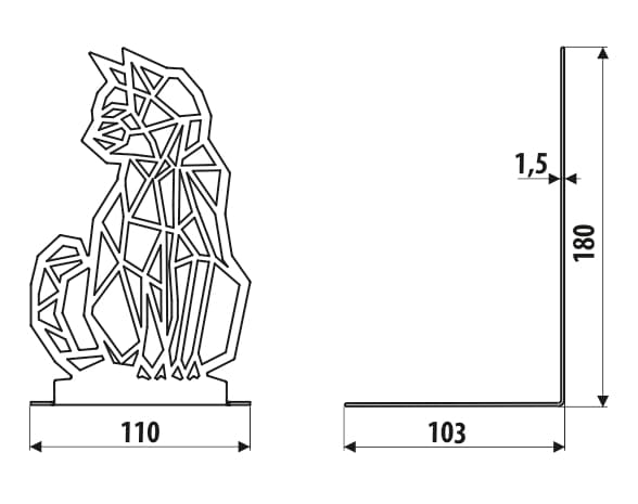 AD206 Stöd, CAT, Strukturerad Svart