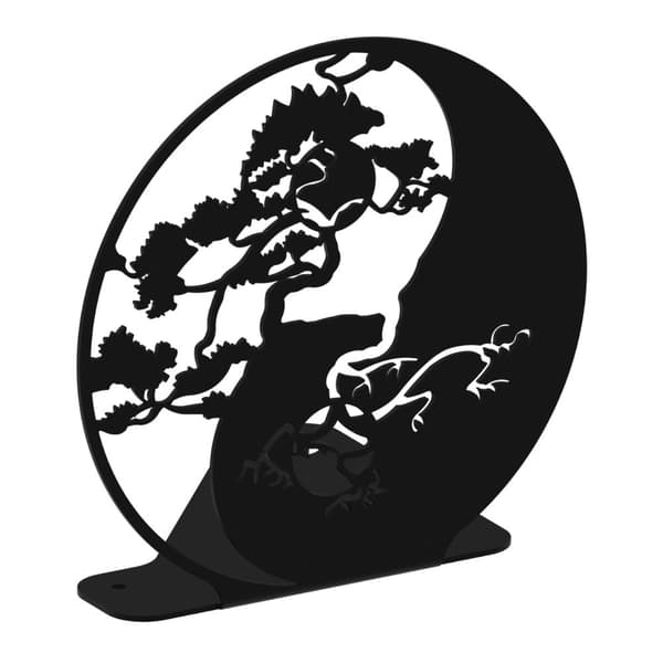 AD208 Stöd, YIN-YANG, Strukturerad Svart