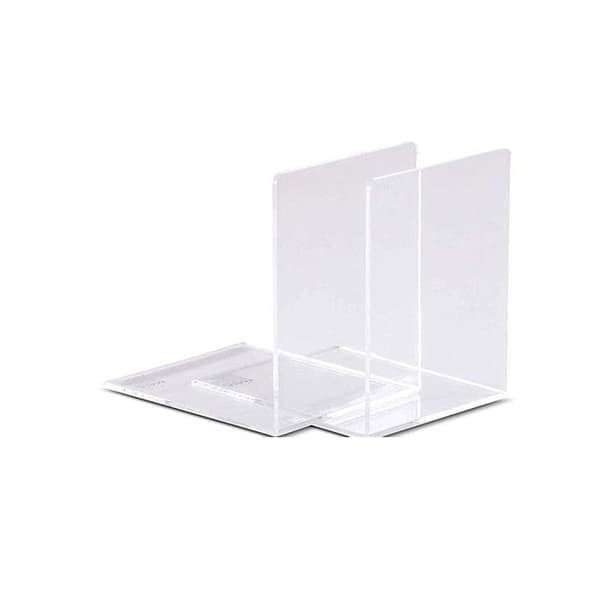 Acrylbokstöd - MAUL - 100 x 100 x 130 mm - fasade kanter - set om 2