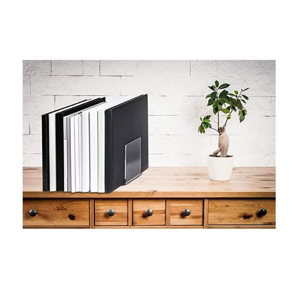 Acrylbokstöd - MAUL - 100 x 100 x 130 mm - fasade kanter - set om 2