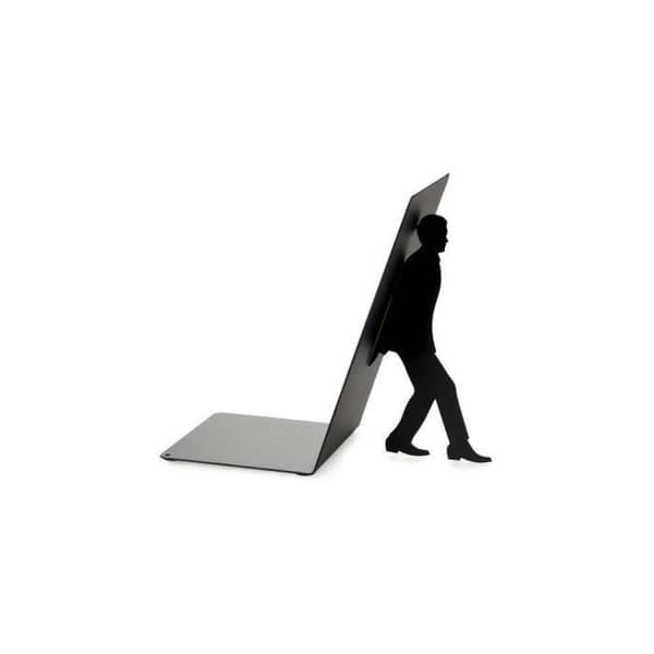 Bokstöd - För många böcker - Svart - Metall - 20 cm i höjd - 17 cm i längd