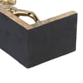 Miniatyrbild 6 av 6: Relaxdays Bokstöd i 2 delar, varje prydd med en häst, elegant design, H x B x D: 26,5 x 9 x 13 cm, natur/guld