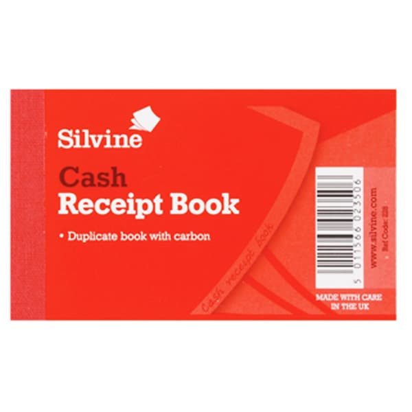 Silvine Duplicate Cash Receipt Book 60 Sheets (Pack Of 36) Red One Size