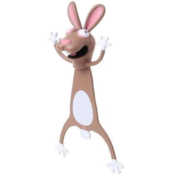 3D kanin tecknad djur humoristiskt bokmärke