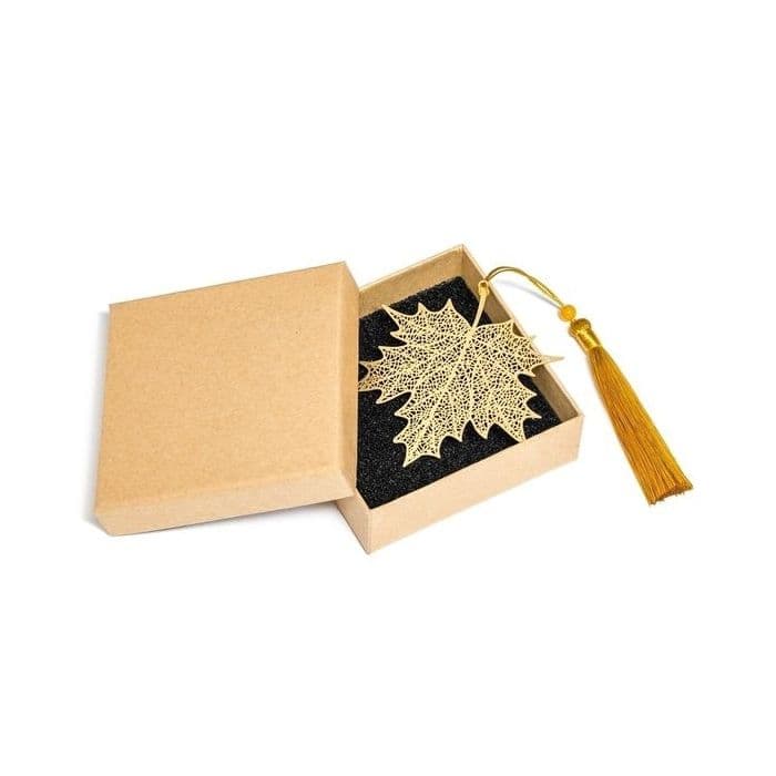 Original Maple Leaf bokmärke med pompom och presentförpackning