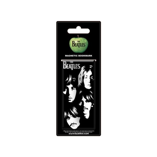 The Beatles Illustrated Faces Magnetic Bookmark Black/White One Size