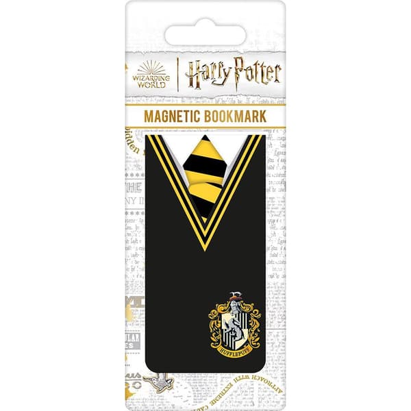 Harry Potter Hufflepuff Uniform Magnetic Bookmark Black/Yellow 15.5in x 6in x 0.2in