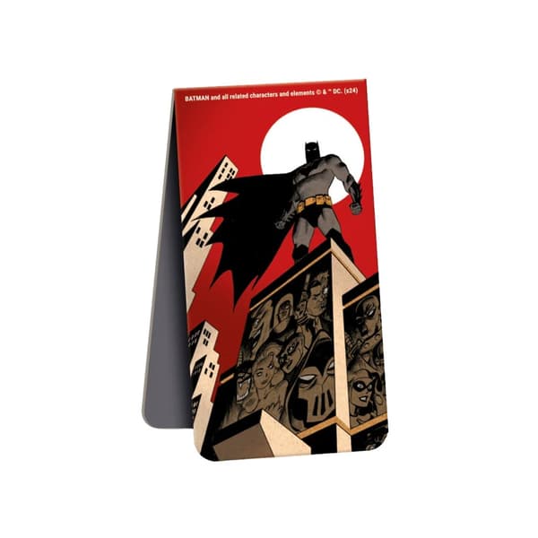 Batman Skyline Magnetic Bookmark Red/Black/Beige One Size