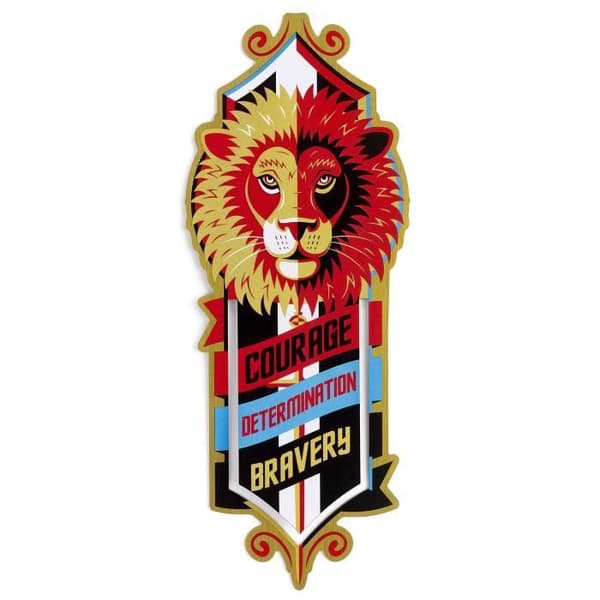 Gryffindor bokmärke - Harry Potter - Gryffindor vapen - Rostfritt stål - Lejon