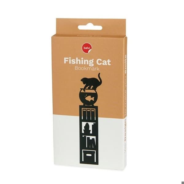 Läsares - Balvi - Fiskande katt - Plast - Svart - Dimensioner 1x3,5x14,5 cm