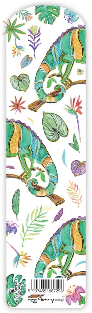 Perinteinen kullattu kirjanmerkki Chameleon Henry