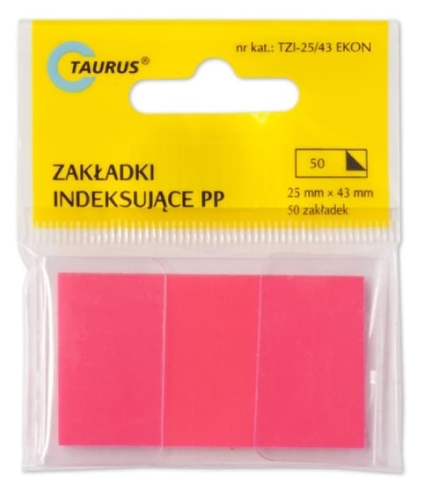 Indeksfane Taurus TZI-25/43ekon 25x43mm /1x 50stk/ Pink