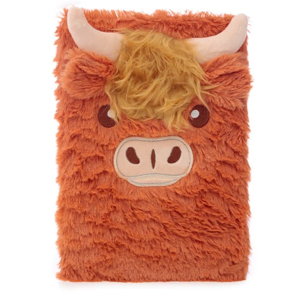 Fluffy Plush Notebook - Highland Coo Cow