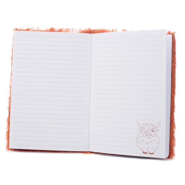 Fluffy Plush Notebook - Highland Coo Cow
