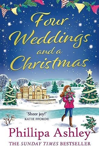 Four Weddings and a Christmas: Curl, Ashley, Phillip Paperback Book Pre-Owned English