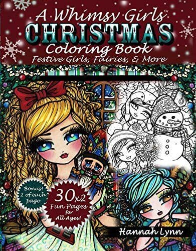 A Whimsy Girls Christmas Coloring , Lynn, Hannah Paperback Book Pre-Owned English