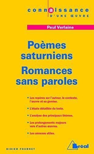 Poèmes saturniens - Romances - Verlaine, Fournet Paperback Book Pre-Owned English