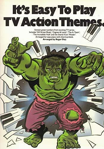 It’s Easy To Play TV Action Themes Paperback Book Pre-Owned English