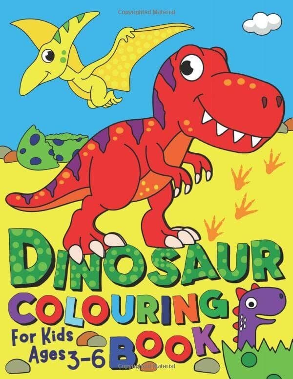 Dinosaur Colouring : For kids ages 3-6 (UK Edition) (Silly… by Bear, Silly