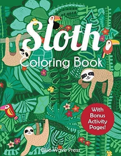 Sloth Coloring : Adorable Sloth…, Blue Wave Press