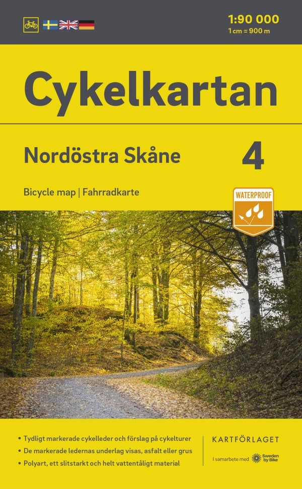 Cykelkartan Blad 4 Nordöstra Skåne 2023-2025 (Karta)