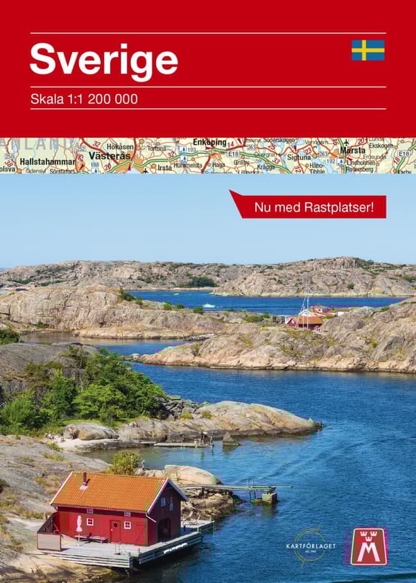 Sverige Vägkarta Med Rastplatser 10-pack (Karta)