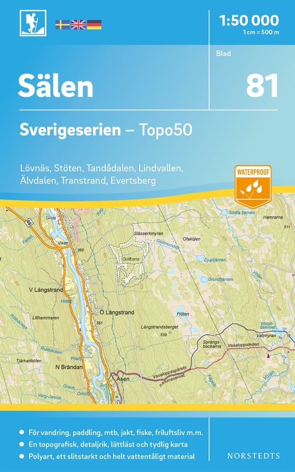 81 Sälen Sverigeserien Topo50 - Skala 1-50 000 (Karta)
