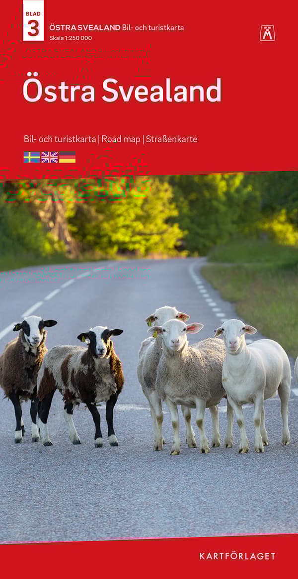 Östra Svealand Bil & Turistkarta Nr 3 - Skala 1-250.000 (Karta)