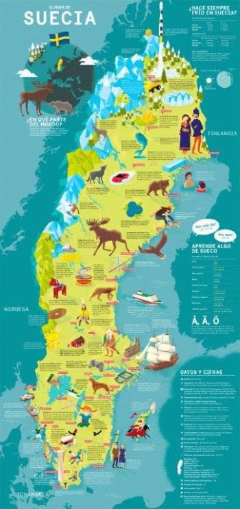 El Mapa De Suecia (5 Pack) (Karta)