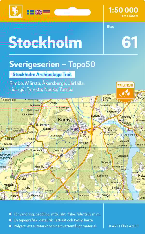 61 Stockholm Sverigeserien Topo50 (Karta)