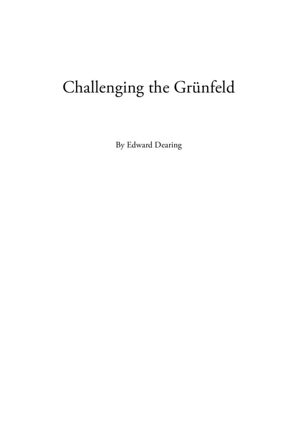 Grunfeldin haastaminen, kirjoittanut Edward Dearing (nidottu)