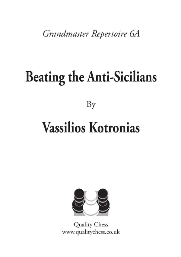 Grandmaster Repertoire 6A - Vassilios Kotroniasin Antisisilialaisten voittaminen (nidottu)