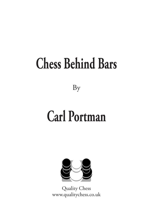 Shakki kaltereiden takana, kirjoittanut Carl Portman (Kovakantinen)