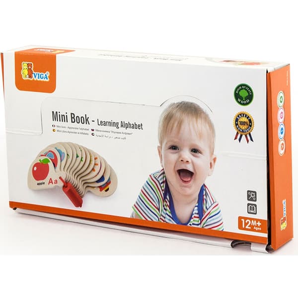 VIGA Träbok – Alfabet & Engelska (Montessori)