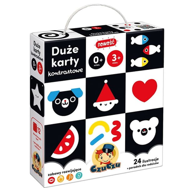 Store kontrastkort til børn 0+ og 3m+, CzuCzu