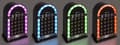 Miniatyrbild 4 av 11: Fenton JKB40 Jukebox i Vintage, med LED-ljus bordsplacerad