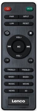 Miniatyrbild 2 av 3: Lenco Bluetooth hyllhögtalare