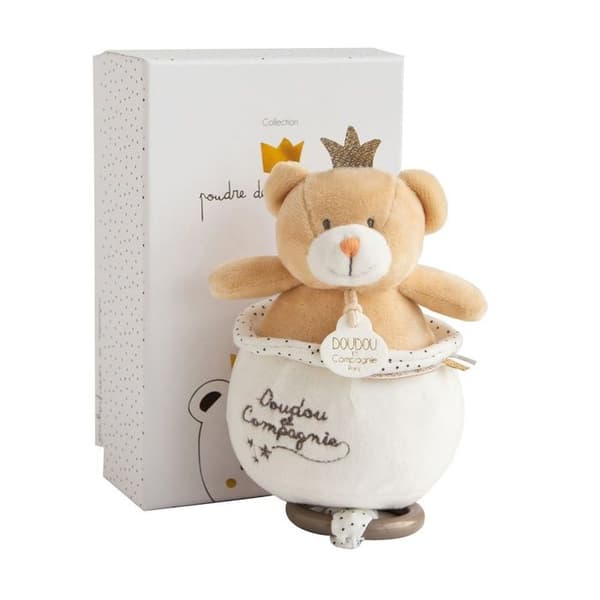 Musikleksak - DOUDOU ET COMPAGNIE - Little King Bear - Speldosa - Vit - Barn - Blandat