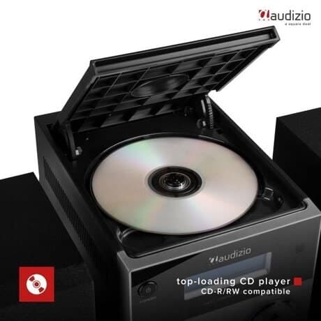 Stereo set - Audizio Metz - DAB radio med Bluetooth, MP3 och CD-spelare - Aluminium