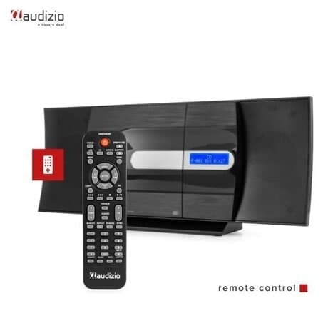 Audizio Tours DAB stereoset med CD-spelare, Bluetooth, FM-radio och MP3-spelare - 80W - Svart