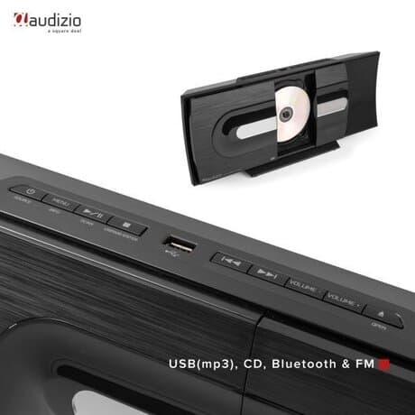 Audizio Tours DAB stereoset med CD-spelare, Bluetooth, FM-radio och MP3-spelare - 80W - Svart