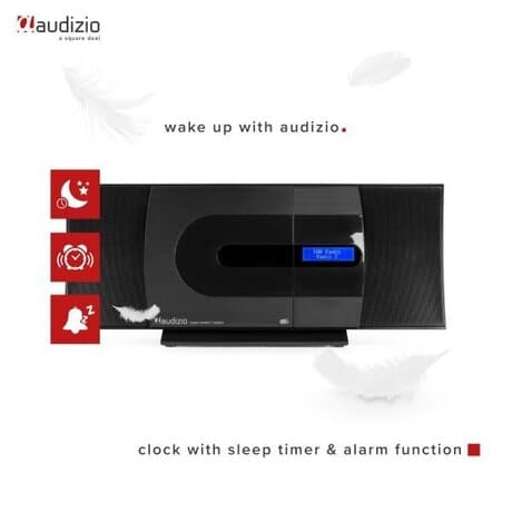 Audizio Tours DAB stereoset med CD-spelare, Bluetooth, FM-radio och MP3-spelare - 80W - Svart
