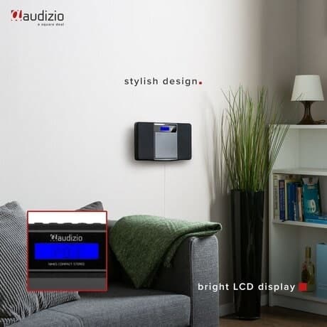 Audizio Nimes Bluetooth stereoset med CD-spelare, USB mp3-spelare och radio - 50W - Svart