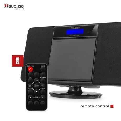 Audizio Nimes Bluetooth stereoset med CD-spelare, USB mp3-spelare och radio - 50W - Svart