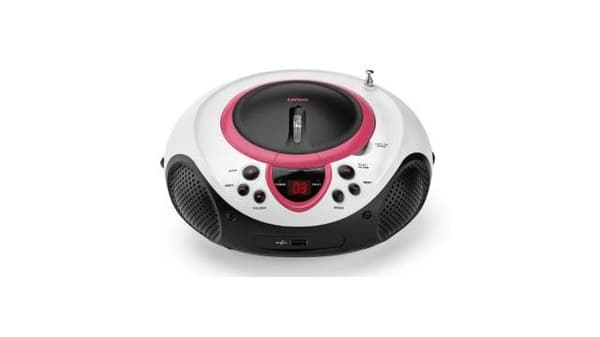 Lenco SCD38 Bærbar CD/USB-afspiller Pink