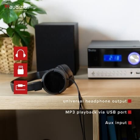 Audizio Toulon Bluetooth stereo set met CD speler, mp3 en FM radio