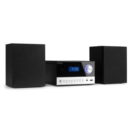 Audizio Toulon Bluetooth stereo set met CD speler, mp3 en FM radio Svart, Silver