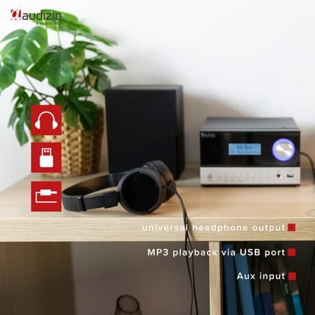 Audizio Arles Bluetooth stereo set met CD speler, mp3 en FM radio