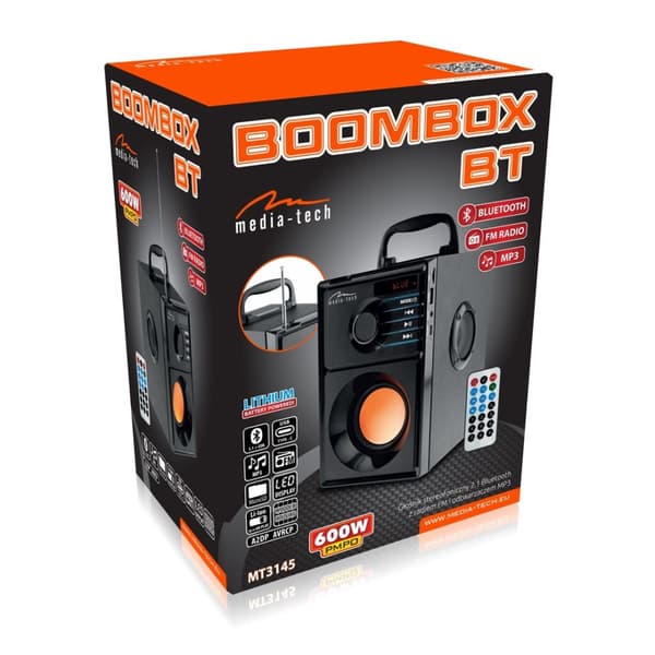 Media-Tech BOOMBOX BT 15 W Bärbar stereohögtalare Svart