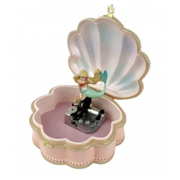 Musikalisk smyckeskrin - Byxa - Mermaid Shell - Rosa - 13x13x4,5 cm - 3 år och över